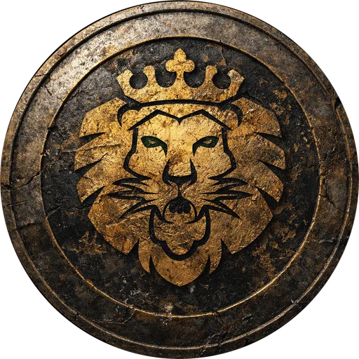 Apex Business crowned lion medallion